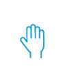 Icon - illustration of three hands one on top of the other. 