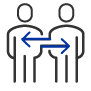 icon - illustration of two people a mentor and a mentee