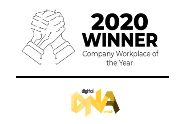 Digital DNA awards ANI 2020 winner of Company Workplace of the Year. 