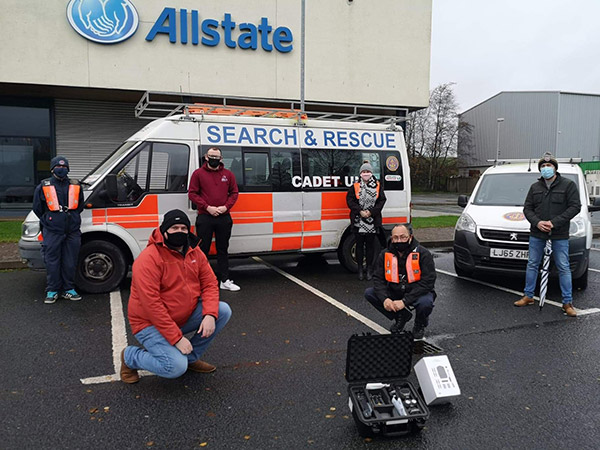 Search and rescue team with a newly purchase drone form ANI.