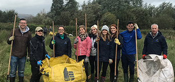 Allstate NI employees volunteers in clean up. 